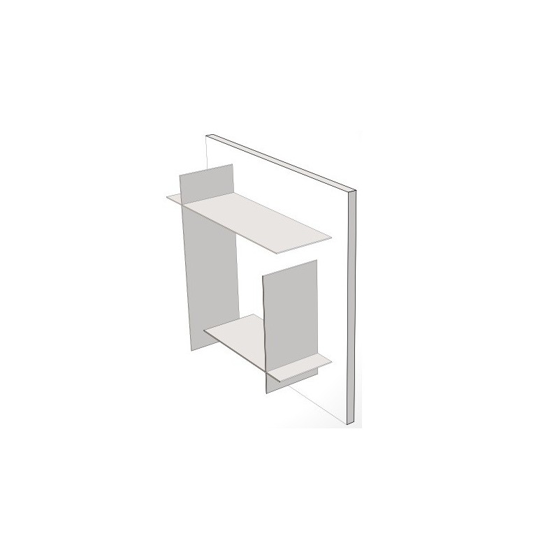 Librería modular blanca con estantes blancos Librería modular blanca con estantes blancos