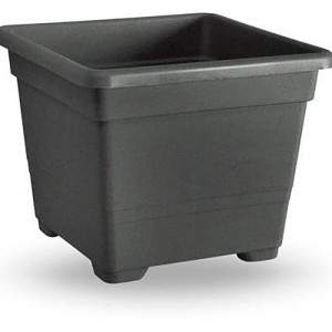 Square pot anthracite veca