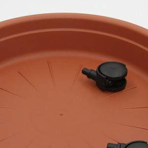 Subvaso with Wheels diameter 28 cm TERRACOTTA