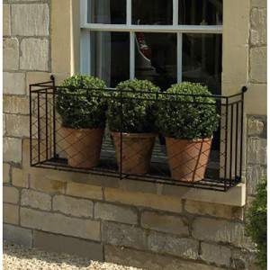Veca Planter ventana francesa y placa de apoyo