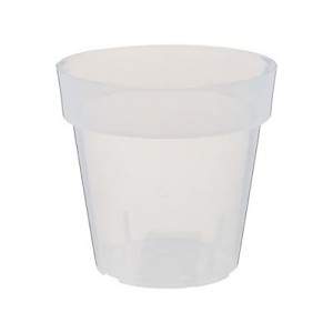 Transparent plastic pot