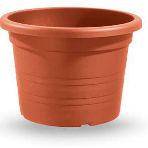 Vaso de cilindro de 20 cm TERRACOTTA de diâmetro