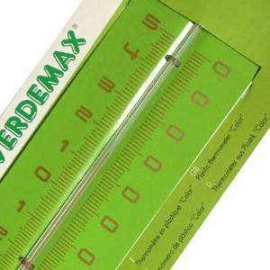 Green metal thermometer