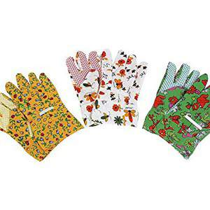 Small cotton garden gloves with fantasy design