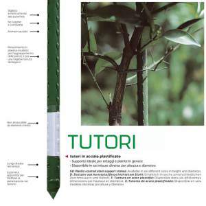 TUTORE ACCIAIO PLASTIFICATO 210cm