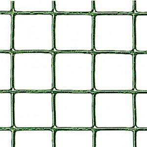 Plastic coated welded wire mesh knitted