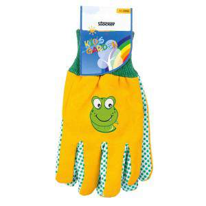 Garden Childrens Gardening Gloves Yellow Stocher