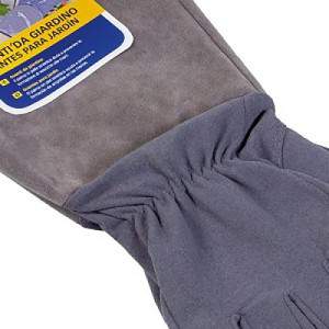 Garden gloves with high cuff gray color