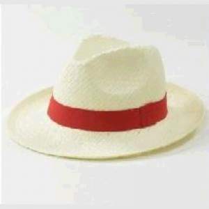 Chapéu branco vermelho tenso