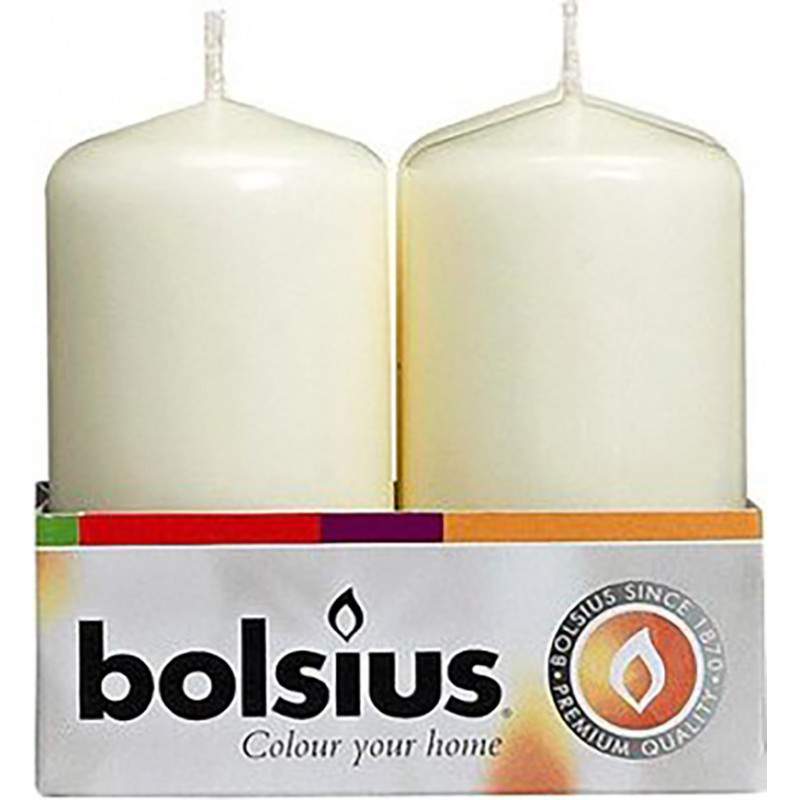 Bougies piliers bougies blanches H70mm Ø50mm 12pcs-618442-004