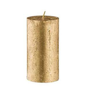 Bolsius pillar candle metal gold