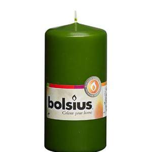 Bolsius Säule Kerze dunkel Olivgrün