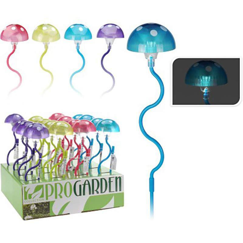 SOLAR LAMP MUSHROOM 45CM 4ASS