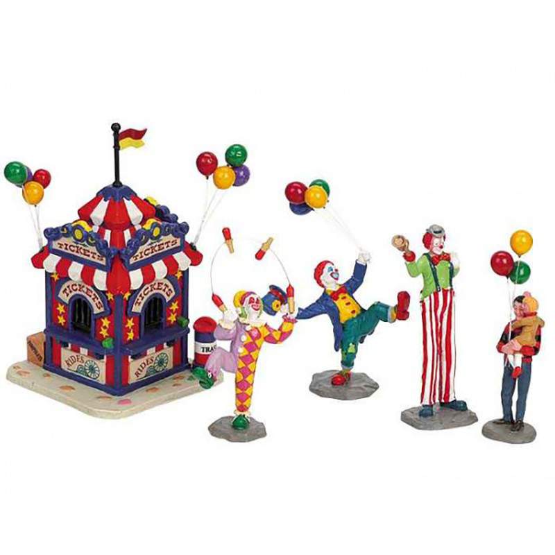 CARNIVAL TISKET BOOTH WITH FIGURINES