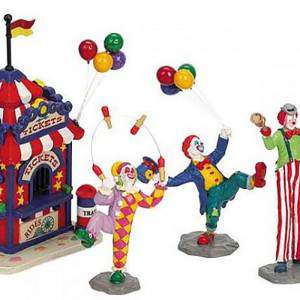 Lemax Carnival Ticket Booth With Figurines