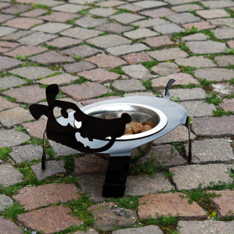 Dog bowl holder black Dog bowl holder black