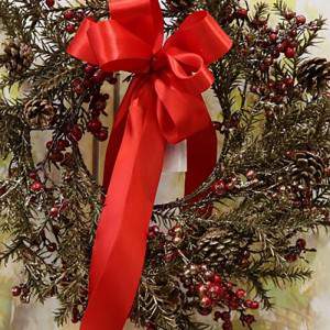 50CM Gold garland pine berry wreath