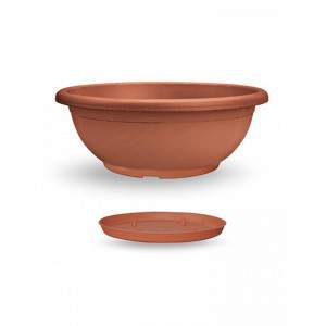 NAXOS bowl 80 cm diameter WITH SOTTOVASO AD INCASTRO TERRACOTTA