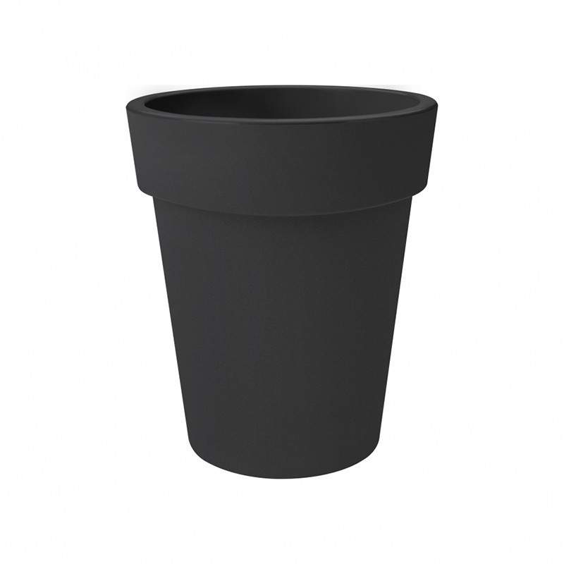 GREEN BASICS TOP PLANTER HIGH 35CM LIV BLACK