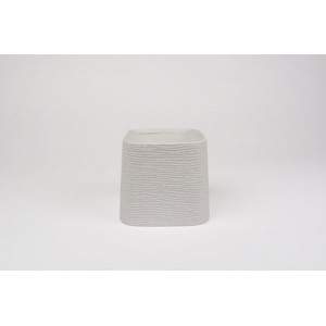 D&amp;M Vase faddy white ceramic 24 cm