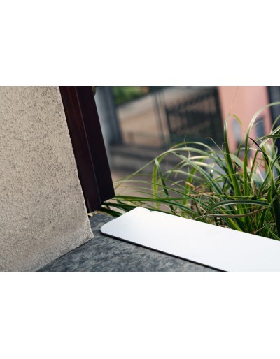 Bloempothouder voor ramen 40 cm Wit, maximale aanpassing aan vensterbanken
