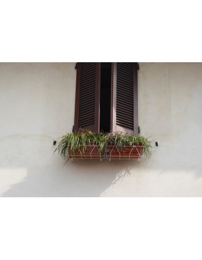 Bloempothouder voor ramen 40 cm Wit, maximale aanpassing aan vensterbanken