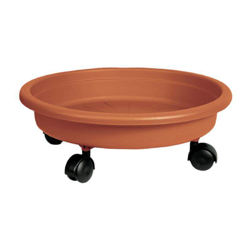 Subvaso with Wheels 32 cm diameter TERRACOTTA