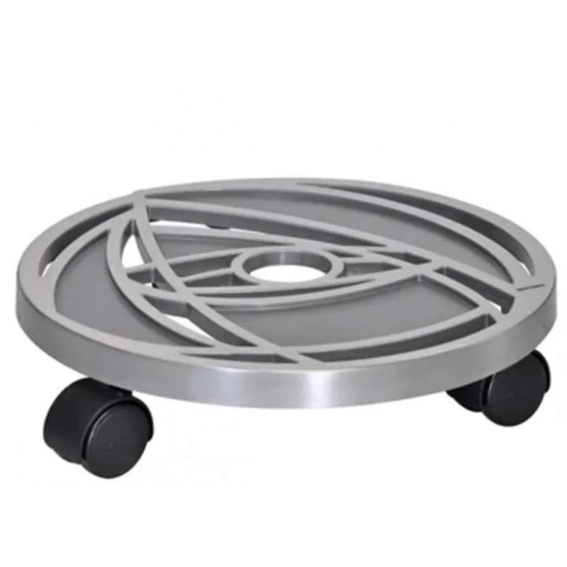 MULTI ROLLER SOTTOVASO CON RUOTE Alluminio diametro 30 cm - GardenStuff