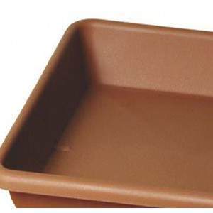 Kwadratowy spodek 55 cm TERRACOTTA Detal linii dekoracyjnej