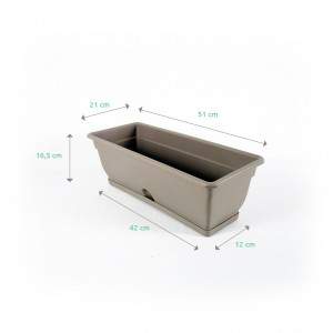 Leonardo Flowerbox 50cm with saucer