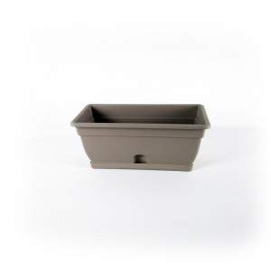 Leonardo Flowerbox 40cm with saucer taupe