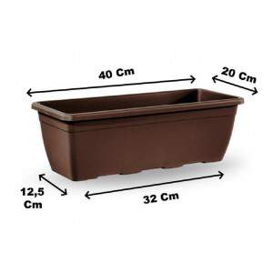 Naxos flowerbox 40cm BRONZE color