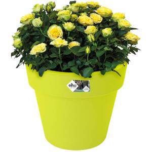 Elho Flower Pot Green Basics Top Planter 23cm en Noir Actif, 23x23x19 cm