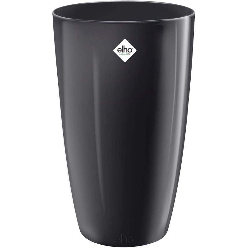 Elho Brussels Diamond Round High 22 - Pot de fleur - Oyster Pearl - Intérieur - Ø 22,4 x H 32,4 cm