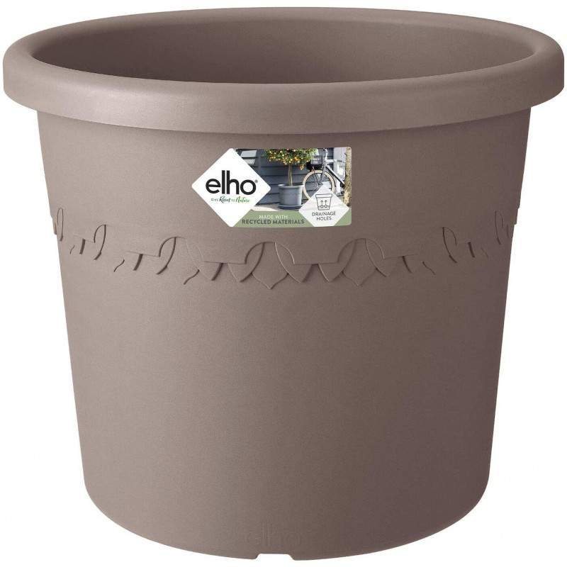 elho 102903541000 35 cm "Algarve Cylinder" Flower Pot - Taupe