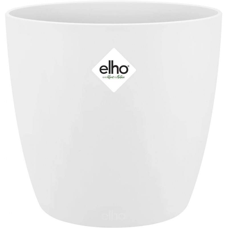 Elho Brussels Round 16 - Pot de fleurs - Blanc - Intérieur - Ø 15,9 x H 14,6 cm