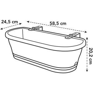 Elho Corsica Easy Balcony - Planter - Taupe - Outdoor & Balcony - L 58.5 x W 24.5 x H 20.2 cm