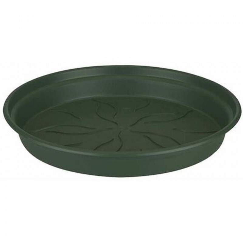 GREEN BASICS SAUCER 34CM LEAF GREEN - Green leaves