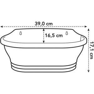 CESTA DE PAREDE CÓRSEGA 39CM ANTRACITE