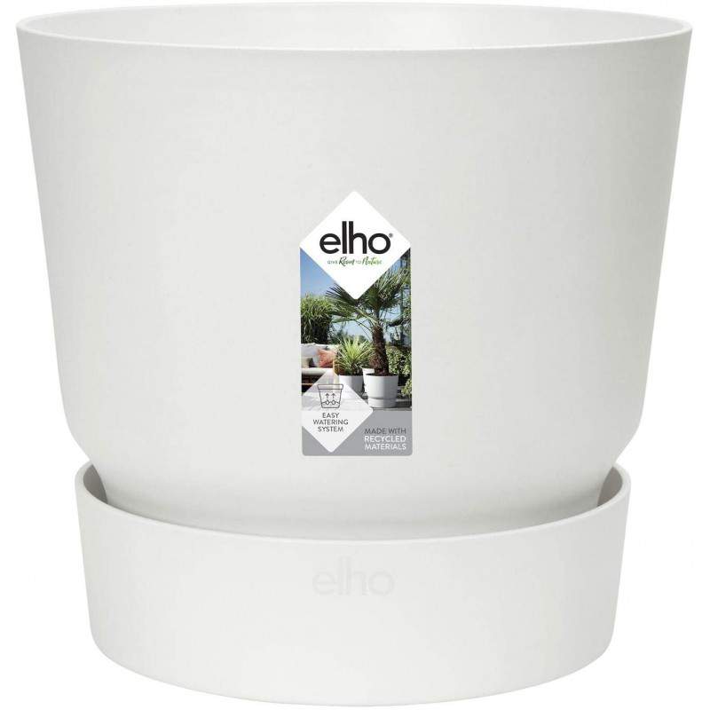 Elho Greenville Round Vaso, Verde, 25 CM Elho Greenville Round Vaso, Verde, 25 CM