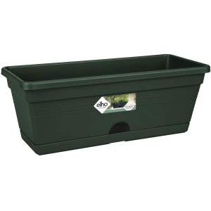 Elho Green Basics Trog Mini Allin1 30 - Plantenbak - Bladgroen - Buiten & Balkon - L 30,2 x B 19,5 x H 15,6 cm