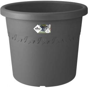 Elho Algarve Cilindro Flower Pot, Anthracite, Made with recycled materials