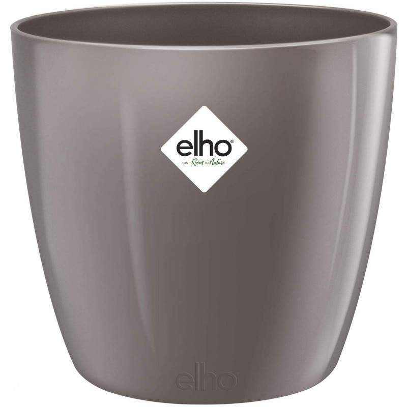 Elho Brussels Diamond Round 30 - Vaso - Oyster Pearl - Interior - Ø 29,4 x H 27, 30 CM