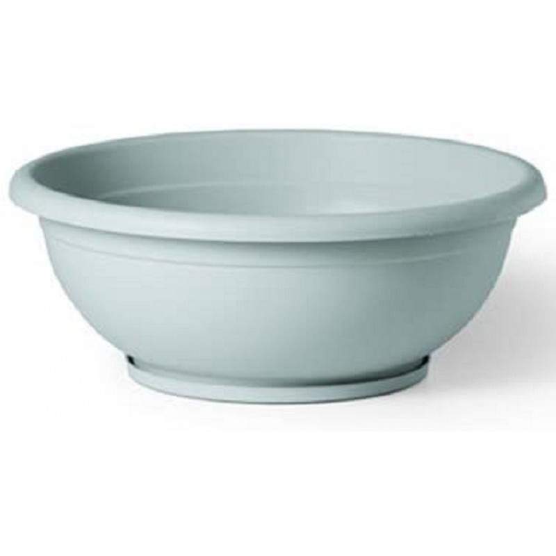 Naxos bowl with integrated pastel blue saucer