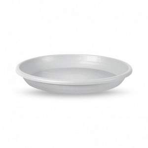 Saucer cylinder 28 cm. - White