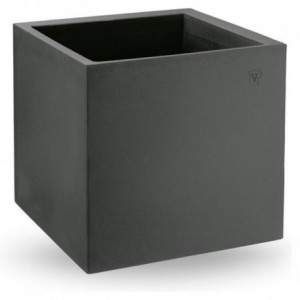 Cosmos Double Wall Cube Vase 55 cm. Anthracite