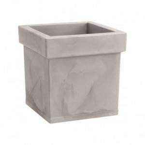 Themis Square Vase 40 cm. Ash