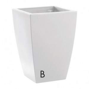 Logos vase 30 cm. White