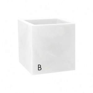 Vase Modus Quadro 40 cm. blanc