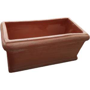 Cassetta Liscia in Terracotta 40cm rifinita a mano